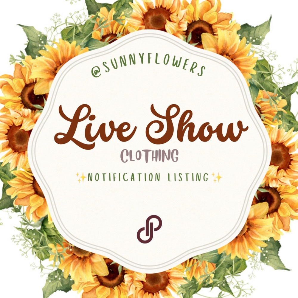 Like this listing to be notified when I go live for CLOTHING🌻✨